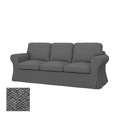Soferia - IKEA EKTORP Funda para sofá Cama de 3 plazas, Nordic Grey