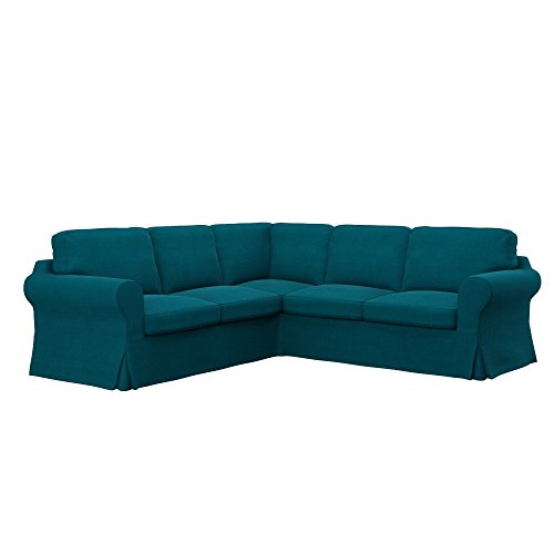 Soferia - IKEA EKTORP Funda para sofá Esquina 2+2, Elegance Turquoise