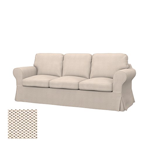 Soferia - IKEA EKTORP PIXBO Funda para sofá Cama de 3 plazas, Nordic Creme