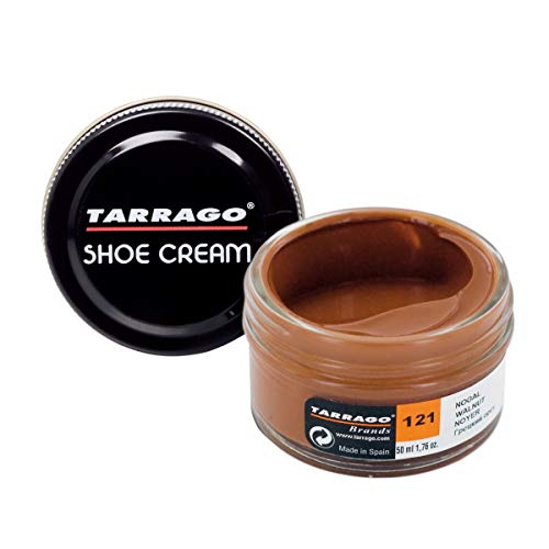 Tarrago | Shoe Cream 50 ml | Crema para Zapatos, Bolsos y Accesorios de Cuero y Cuero Sintético (Nogal 121)