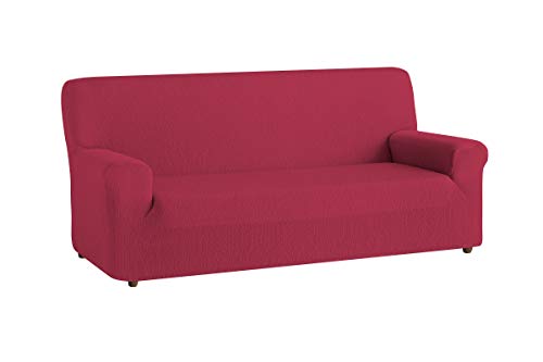 textil-home Funda de Sofá Elástica TEIDE, 4 plazas - Desde 240 a 270 cm. Color Rojo