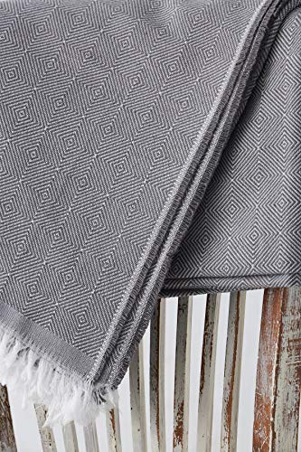 Textilhome - Funda Multiusos Foulard Cubre Cama Dante - 180x285 cm - para Funda Sofa 2 Plazas, Protector Cubre Sofa. Color Gris