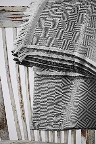 Textilhome - Funda Multiusos Foulard Cubre Cama Dante - 180x285 cm - para Funda Sofa 2 Plazas, Protector Cubre Sofa. Color Negro