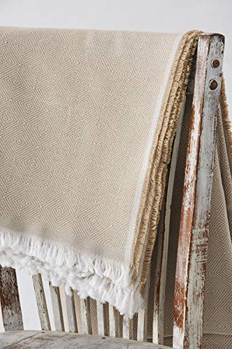 Textilhome - Funda Multiusos Foulard Cubre Cama Dante - 230x285 cm - para Funda Sofa 3 Plazas, Protector Cubre Sofa. Color Camel