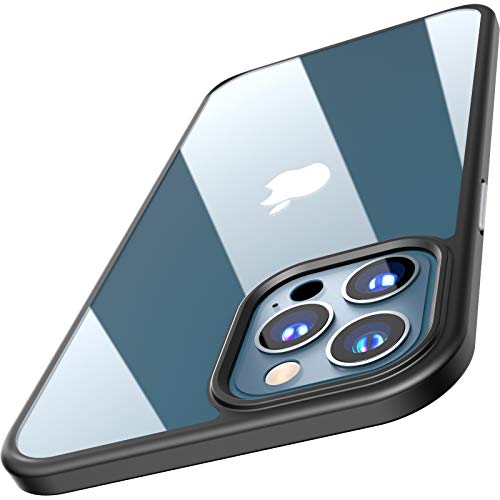 TOZO Compatible para iPhone 12 Pro MAX Funda de 6.7 Pulgadas Hybrid Soft Grip Acabado Mate Panel Trasero Transparente Carcasa Fina Slim Compatible para iPhone 12 Pro MAX Nergo