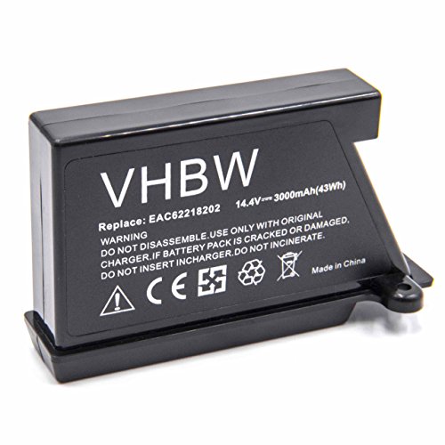 vhbw Li-Ion batería 3000mAh (14.4V) para Robot limpiasuelos Robot autónomo de Limpieza LG HomBot VR6171LVM, VR6260, VR62601LV, VR62601LVM, VR6260LV
