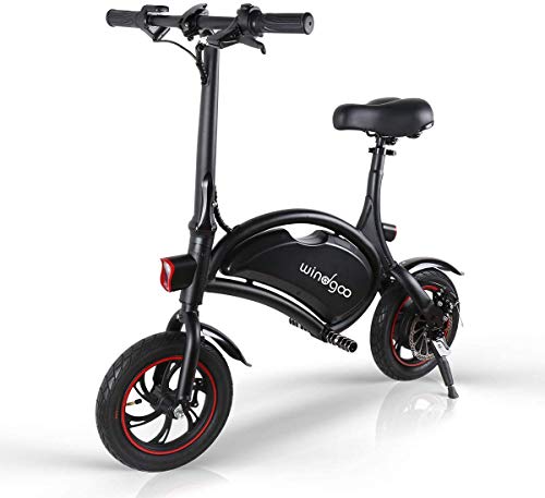 Windgoo Bicicleta Electrica Plegables, 350W Motor Bicicleta Plegable 25 km/h y 15 km, Bici Electricas Adulto con Ruedas de 12", Batería 36V 6.0Ah, Asiento Ajustable, sin Pedales