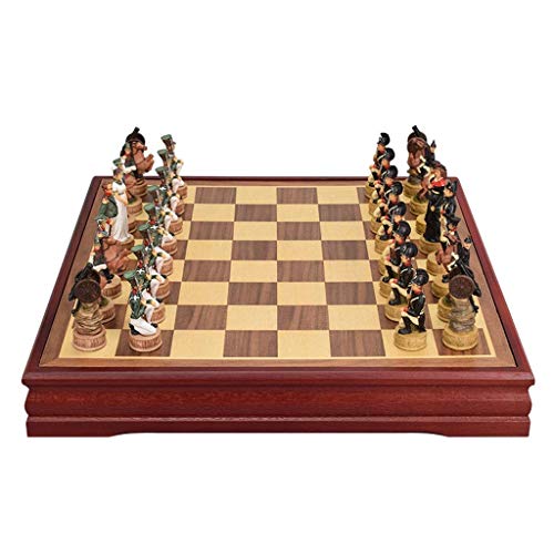 Yxxc Strategy Game Chess Upscale Chess Set Character Resin Chess Pieces Chess Board Retro Desktop Entertainment Chess Games Gift Chess Board (Color : Style