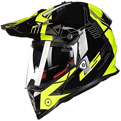 ZHXH Casco de motocicleta anticolisión de adultos todoterreno, descubriendo un casco de bicicleta de montaña de cuatro ruedas/punto aprobado/con una máscara doble,