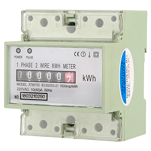 10 (40) A 220V Medidor Eléctrico Monofásico Digital 2 Hilos 4P DIN-Rail KWh Electrónico