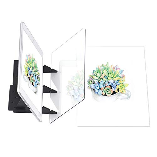 Aibecy Tablero de rastreo óptico portátil Panel de almohadilla de copia Manualidades Arte de la pintura del Anime Dibujo fácil Herramienta de esbozo Basado en el molde Juguete de regalo