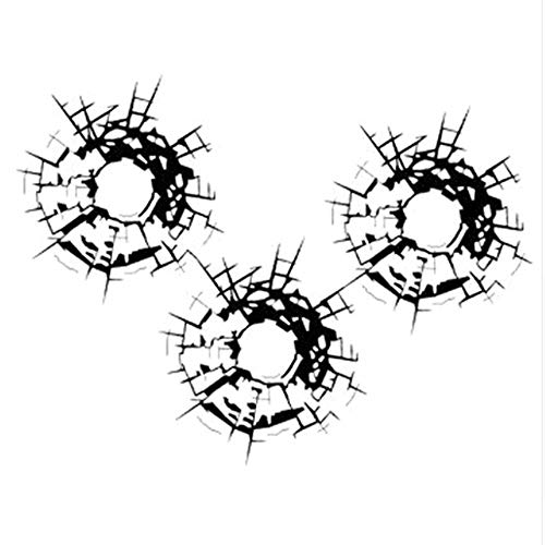 AITU Pegatina de coche 18Cm * 13.5Cm Bullet Holes Glass Art Car Stickers Vinilo Car-Styling Decal