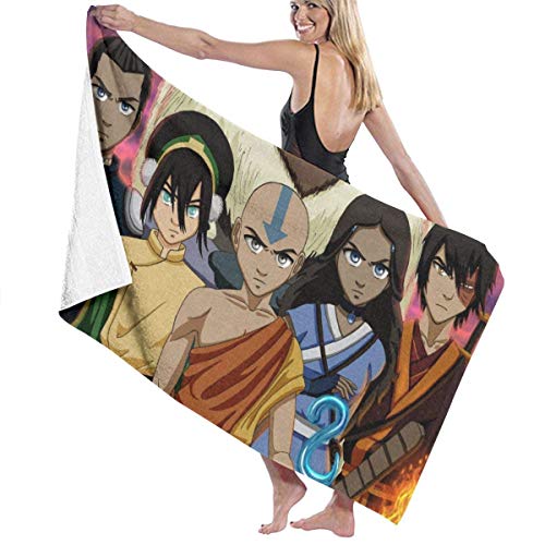 AllenPrint Toallas De Mano,Toalla De Playa Anime-Avatar-The-Last-Airbender, Toallas De Playa Premium para Mujeres para Correr En El Gimnasio,80x130cm