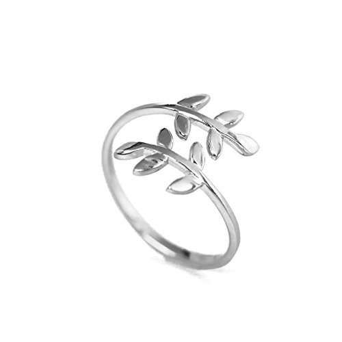 Anillo de la naturaleza árbol hoja anillo abierto moda de aleación de zinc accesorios para el dedo anillo de mujer lady girl Bobury