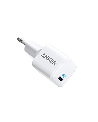 Anker Cargador Nano para iPhone, 20 W, PIQ 3.0, cargador compacto, PowerPort III, fuente de alimentación USB-C para iPhone 12/12 Mini/12 Pro/12 Pro Max, Galaxy, Pixel 4/3, iPad Pro, AirPods Pro, y más