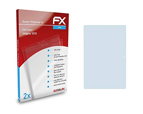 atFoliX Lámina Protectora de Pantalla Compatible con GoClever Insignia 1010 Película Protectora, Ultra Transparente FX Lámina Protectora (2X)