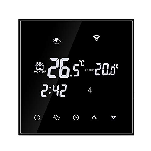 Beok TGT70WIFI-EP Termostato Digital Programable Para Calefacción Eléctrica Debajo Del Piso, Control De La Temperatura De La Habitación Con Teléfono Inteligente Negro,230.00 V,16A
