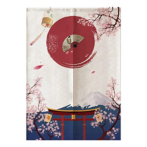 Cafopgrill Estilo japonés Niños Media Cortina, Material de poliéster Curtian para Dormitorio Cocina Tienda Restaurante Puerta 85 * 120 cm