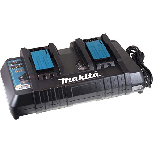 Cargador Doble Makita Modelo DC18RD para Baterías de tipo Block 9,6V-14,4V NiMH / 14,4V-18V Li-Ion Original