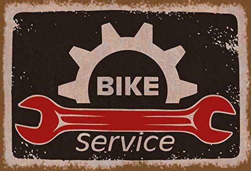 Cartel de chapa NWFS Bike Service, llave inglesa, taller, garaje, cartel de metal, chapa, chapa, chapa, chapa, chapa, chapa, chapa, chapa, chapa, chapa, chapa, chapa, chapa, chapa,