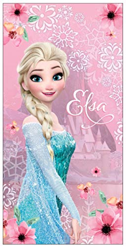 Disney Princesa Frozen Elsa Toalla de playa de algodón Talla 140 x 70 cm