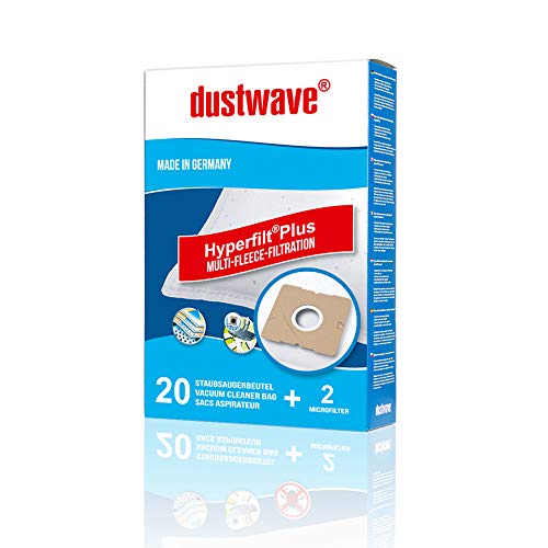 dustwave Megapack - 20 bolsas de filtro para aspiradoras Taurus - Vitara 3000, 3000 New - Bolsas para aspiradoras Dustwave®, fabricadas en Alemania, incluye microfiltro