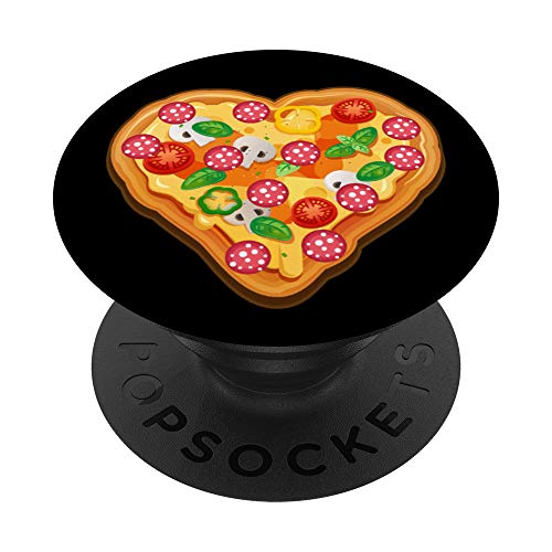 El Regalo Del Amante De La Pizza Con Forma De Corazón PopSockets PopGrip: Agarre intercambiable para Teléfonos y Tabletas