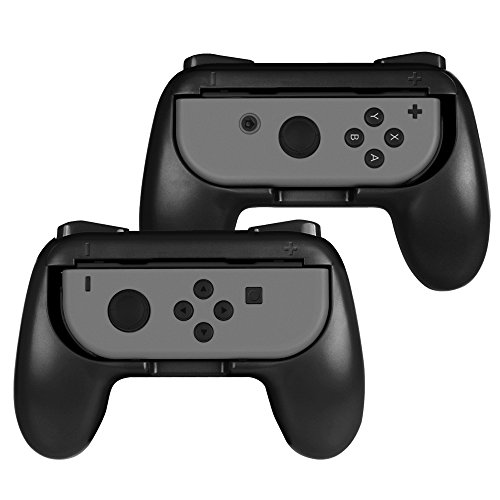 Fintie Mango (2-Pack) para Nintendo Switch Joy-Con [Diseño Ergonomico] Kit de Controlador Resistente al Desgaste Mando Cómodo de Control de Juego, Negro