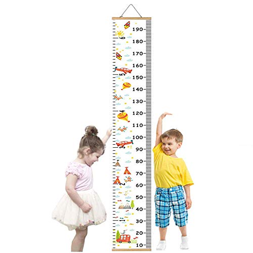Gráficos de crecimiento para colgar en la pared, medidor niños pared para niños y niñas, decoración de la habitación infantil, Tabla de crecimiento 20 x 200 cm