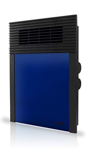HJM Termoventilador Calefactor Vertical 638 | Suelo y Pared | Silencioso | 1000W-2000W | Azul, Acero