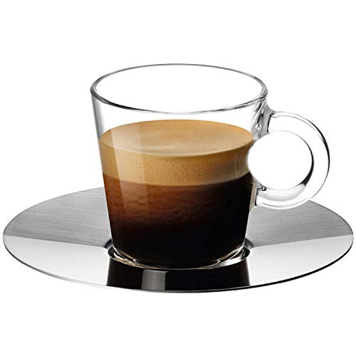 Juego Nespresso View Collection con 2 tazas de cristal para espresso y platos, 80 ml