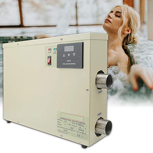 Naroote 【????? ?????? ?????????】 Termostato Digital para Calentador de Agua, para bañera de Piscina SPA, 5.5KW Resistente al Agua Inteligente con Controlador táctil(UE)