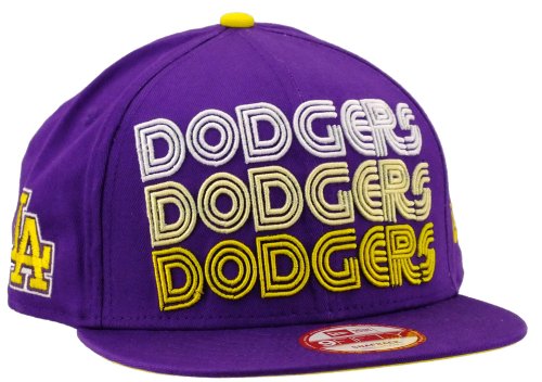 New Era Los Angeles Dodgers Snapback - Tri Frontal - Deep Purple/Cyber Yellow/White - S-M (6 3/8-7 1/4)