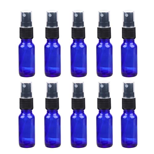 Pixnor Botella de Spray de Vidrio de 10 Piezas Botella de Atomizador Pequeña de 15 Ml Contenedor de Spray de Aceite Esencial para Viajes Y Bricolaje