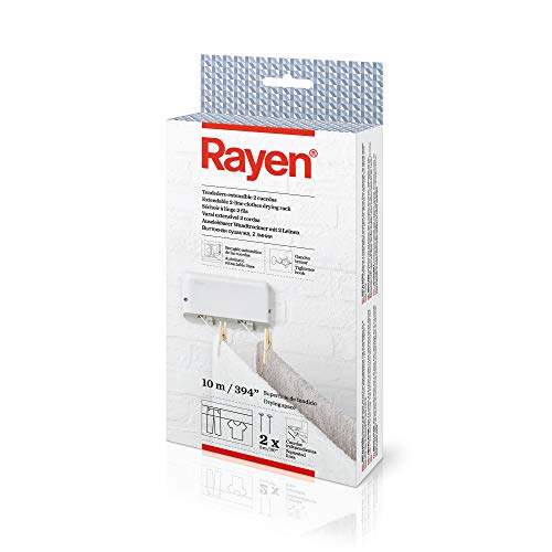Rayen 0039 - Tendedero de pared con 2 cuerdas, cada una de 5 metros