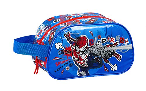 safta Neceser 812043248 Bolsa de Aseo Adaptable a Carro Spiderman, Azul (Perspective)
