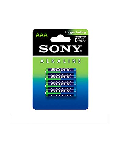 Sony AM4 AAA LR03 Pila Alcalina, 1.5 V, Multicolore, Una Unidad de 4 Piezas