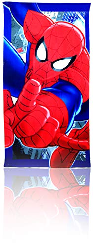 Spiderman Toalla Playa, Poliéster, Multicolor, Única
