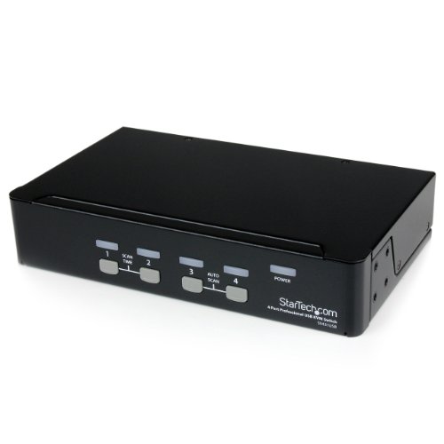 Startech SV431USB - Conmutador Switch Profesional KVM 4 Puertos VGA (USB, hasta 1920x1440)