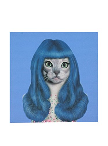 SuperStudio LO+DEMODA Blue Gaga Vinilo Decorativo, Madera y Tela, Multicolor, 2.4x30x30 cm