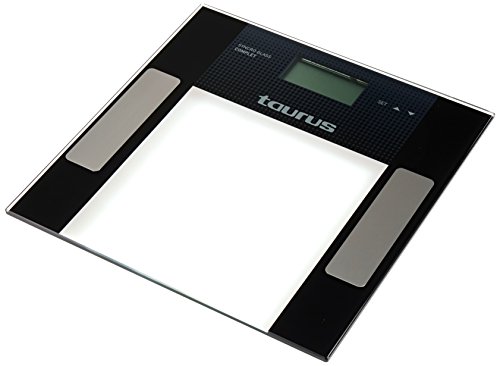 Taurus Syncro Glass Complet - Báscula de baño, 150 kg, color negro