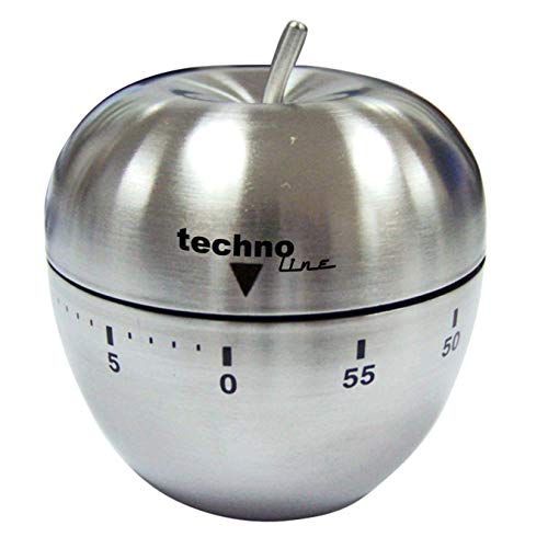 Technoline Temporizador, Metal, Plata, 6.3x6.3x7.1 cm