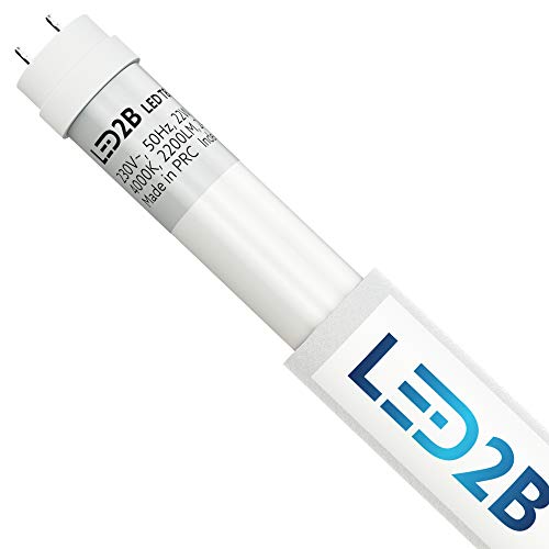 Tubo fluorescente LED T8 G13 de Kobi, 22 W, 150 cm, 4000 K, 2200 lm, 50 Hz, 230 V, ángulo de haz de 240 grados, fuente de luz de bajo consumo, tubo LED de cristal ecológico, clase energética A+