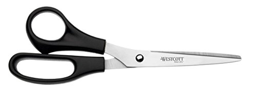 Westcott E-31182 00 - Tijeras de oficina, acero inoxidable, 21 cm, 8 pulgadas, color negro
