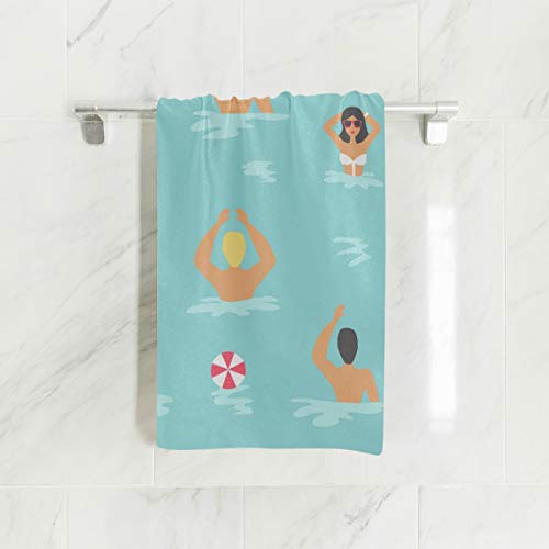 WYYWCY Head Towel Summer Cartoon Swim Pool Swimsuit Girl Soft Towel Fingertip Toalla de Mano para bebé Baño Ducha Envoltura Gym Sport 30x15 Inch Home Gym Towel