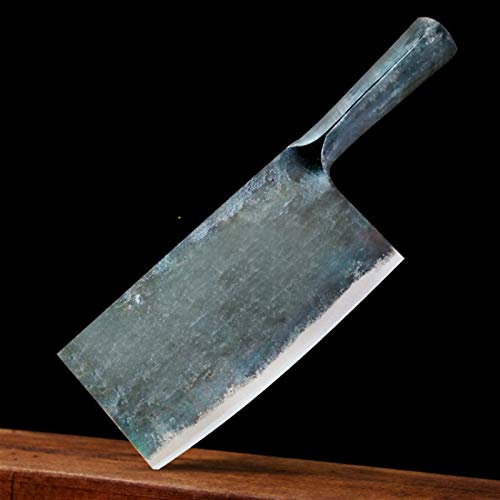 1 unids puro hecho a mano con forma integral de manganeso de acero de acero de acero de manganesa cortando cuchillo mango cuchillo de hueso