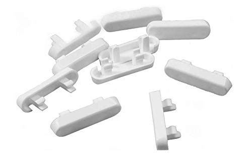 12 tapas de drenaje de ventana de PVC para agujeros de drenaje de PVC de doble acristalamiento, color blanco