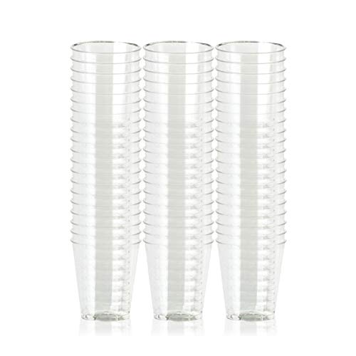 50 Vasos de Chupito de Plástico Duro, Vasos para Shots Transparentes, 60ml - Resistente y Reutilizable.