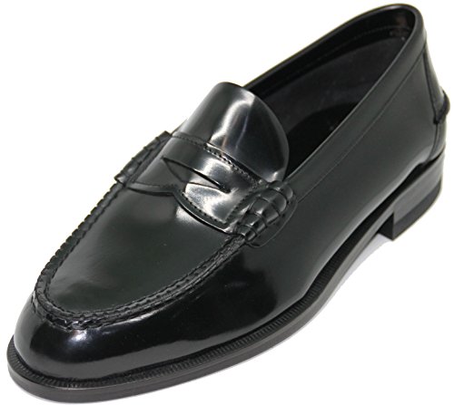 58.LOTTUSSE.Zapato mocasín con Antifaz;Piel de máxima Calidad,Color Negro. (9.5)