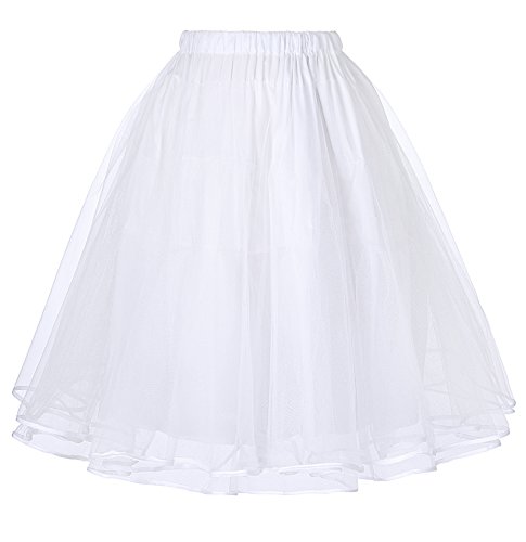 Belle Poque Falda de tut?Falda Vintage Mini Falda de Tul Debajo de la Falda Debajo del Falda de Novia Talla CL690-10 L